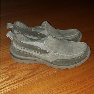 Skechers tan textile Slip-On Sneakers